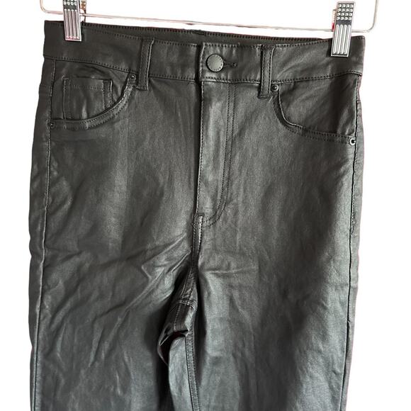 H&M Jeggings Womens Size 6 Black Shiny Curvy Denim Casual Back to School - Picture 5 of 7